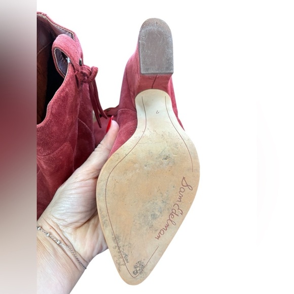 Sam Edelman Niomi Suede Western boho 
Booties In Red Paprika Size 7 preloved - Picture 7 of 10